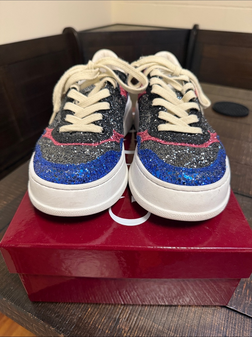 GUCCI Chunky B Glitter Sneakers